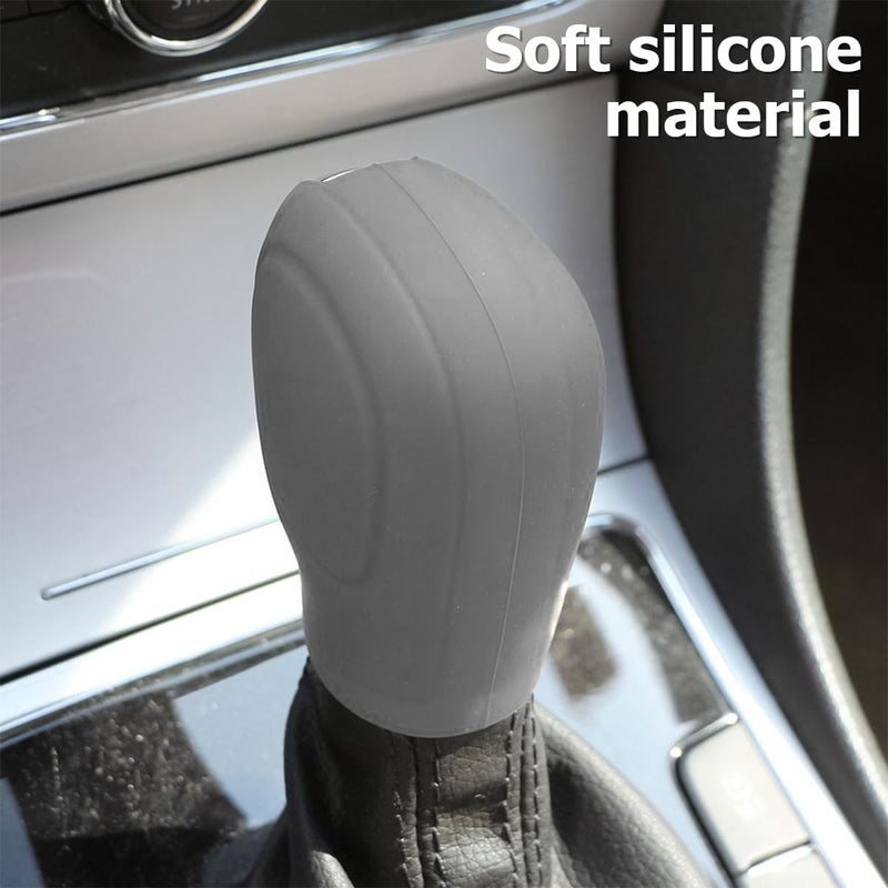 zipelo 2 Pack Car Gear Shift Knob Cover, Anti-Slip Auto Knob Gear Stick Protector, Comfortable Silicone Handbrake Shifter Cover for Men Women, Universal Vehicle Interior Accessories - Image 3